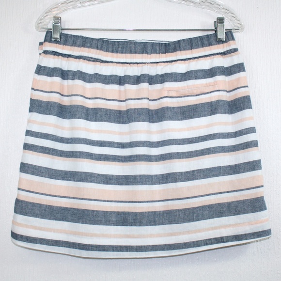 Banana Republic Linen/Cotton Striped Mini Skirt - Picture 2 of 7